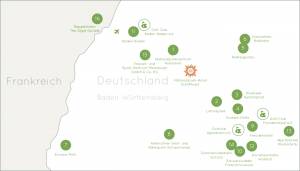 Karte Ausflugsziele im Nationalpark Schwarzwald