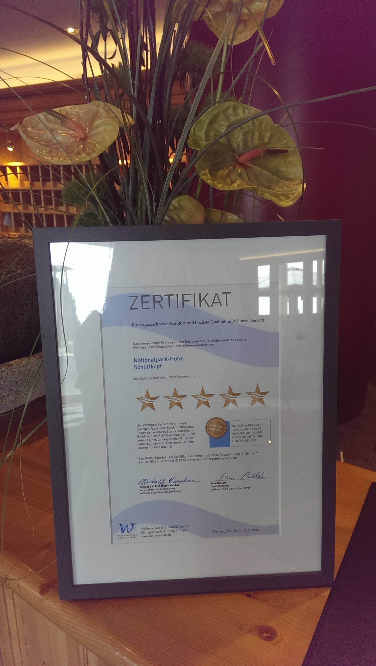 Auszeichnung von Wellness Stars Deutschland Symbolfoto