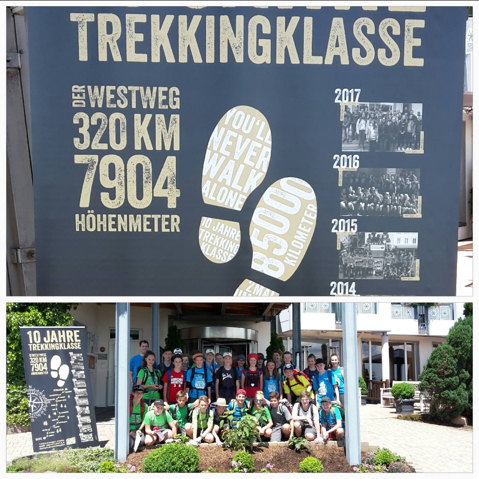 Trekkingklasse der Realschule Donaueschingen bei uns Symbolfoto