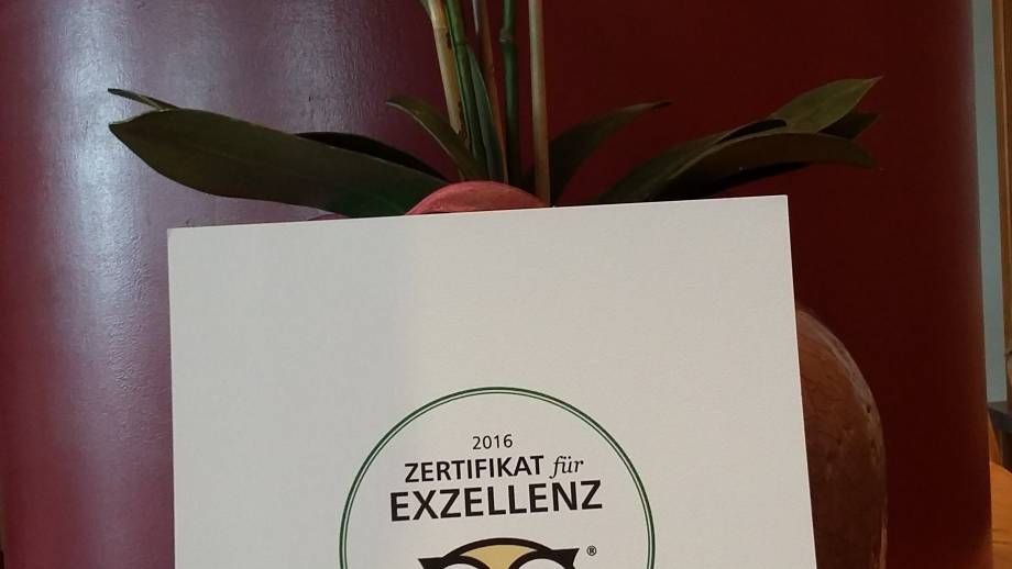 Zertifikat von tripadvisor! Symbolfoto